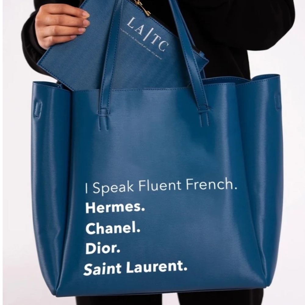 Blue Tote Bag Set